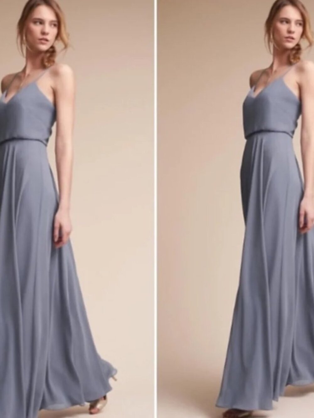 BHLDN Anthropologie Jenny Yoo Inesse Bridesmaid Dress Size 6 Periwinkle